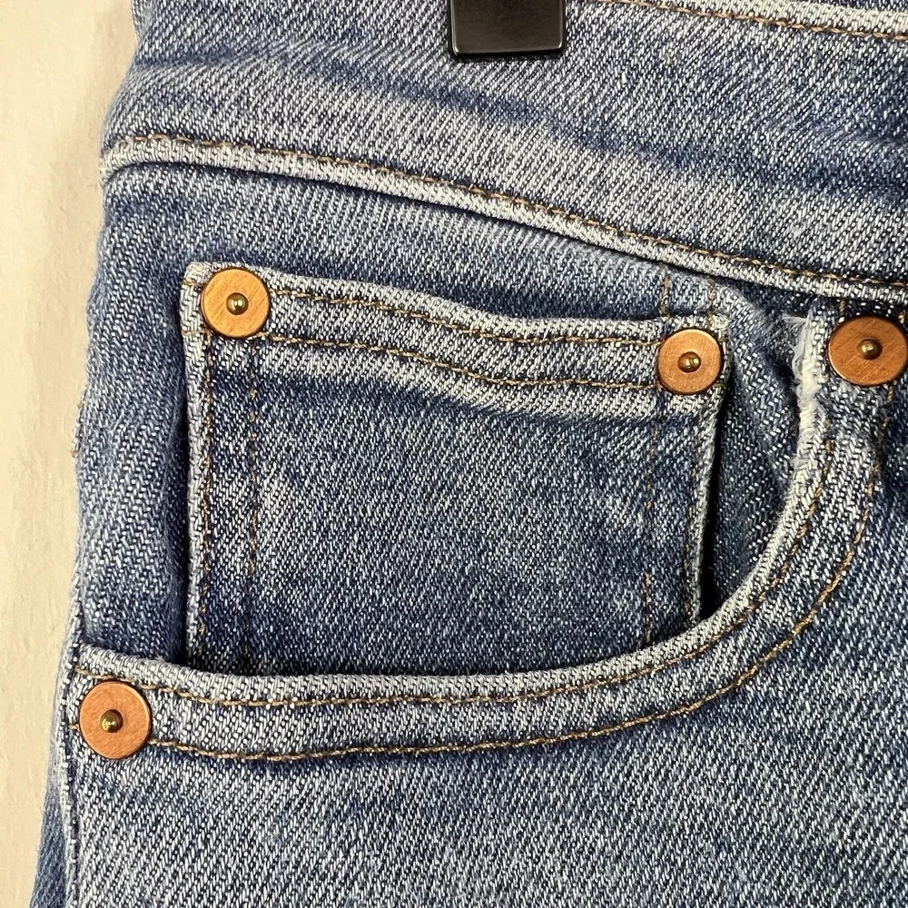 Madewell Perfect Vintage Jeans Womens‎ 25 High Rise Crop Straight Leg Denim